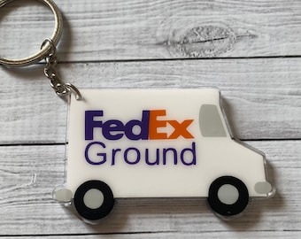 Delivery Truck Keychain | Novelty FedEx Driver Gift