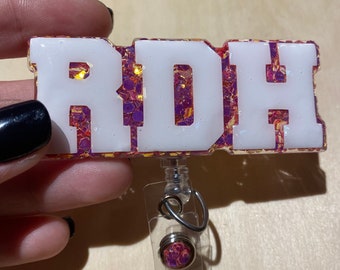 Tooth Badge Reel, Dental Hygienist Gift, Dental Office Retractable Name Tag, Dentist Office