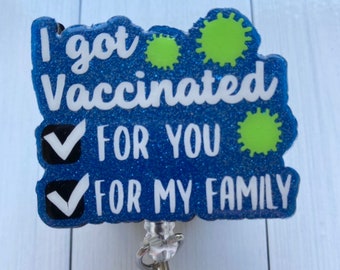 Vaccinated For You Badge Reel | Nurse Badge