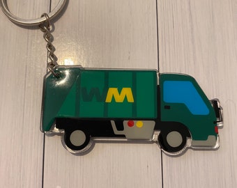 Garbage Truck Keychain - Waste Management Gift