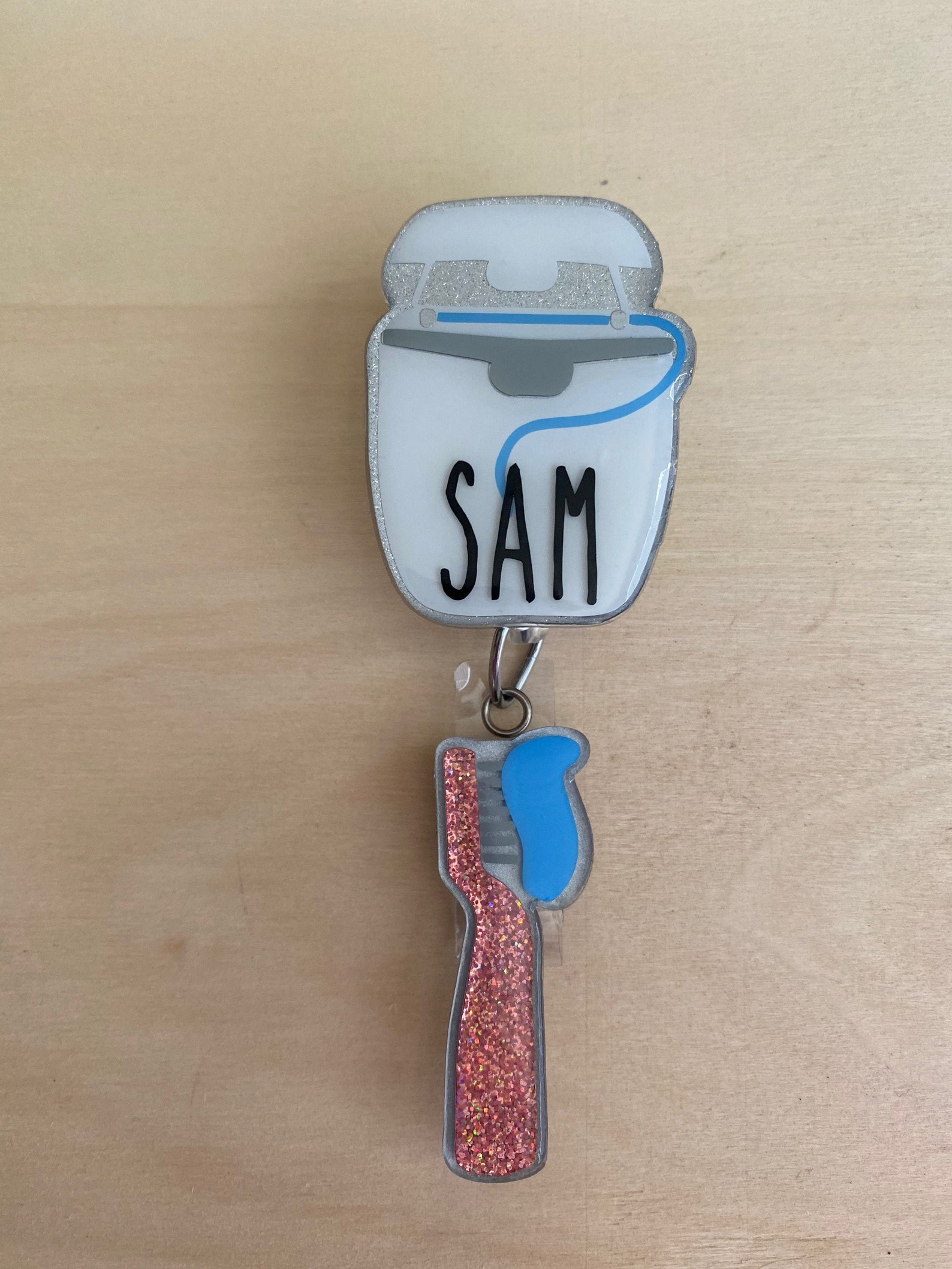Dental Badge ReelFloss and Tooth Brush BadgeTooth Badge Etsy