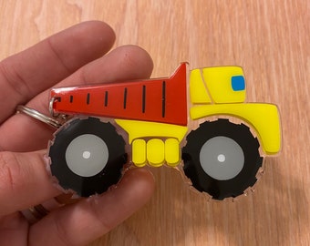 Dump Truck Keychain: 3-Inch Construction Truck Gift