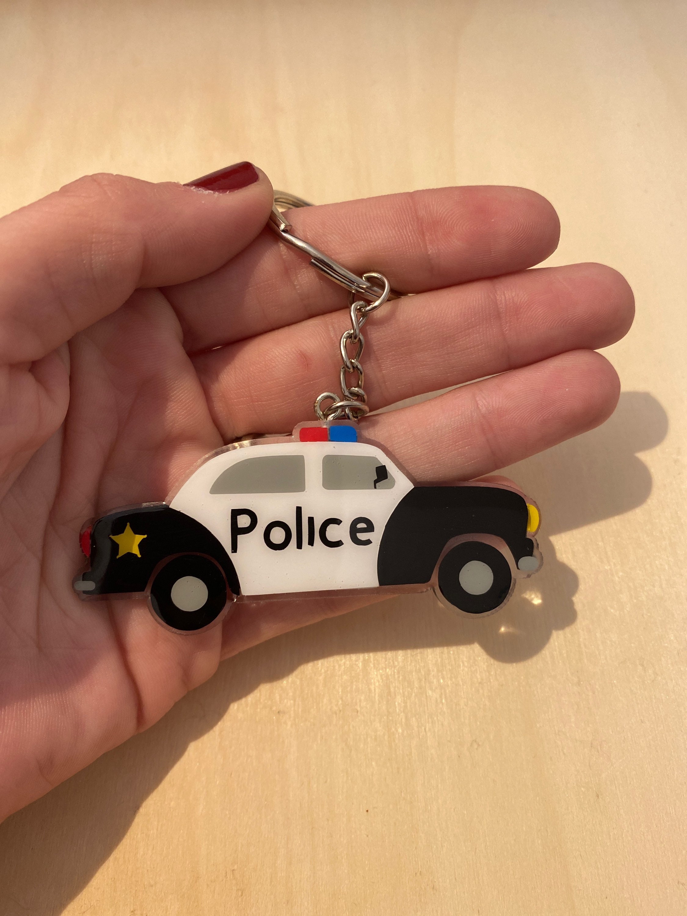 Police KeychainPolice Car KeychainPolice Officer Car Etsy