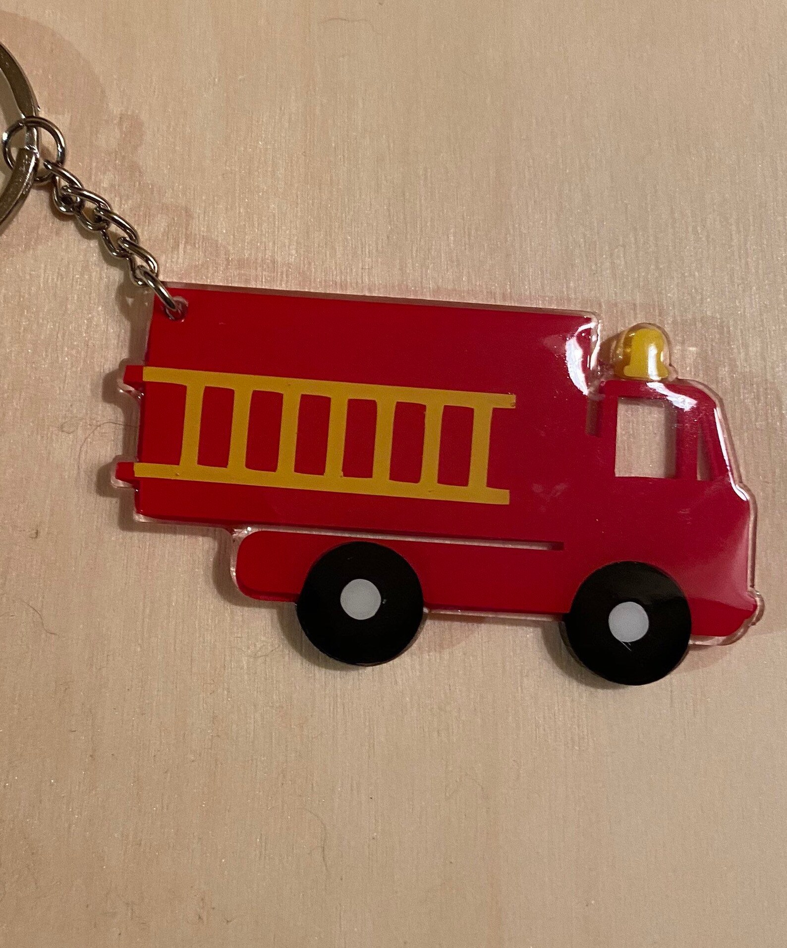 Fire Truck Keychainpersonalized Fire Truck Keychaincustom Etsy