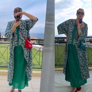 Custom made,kimono style,long fashinable Jacket. Ideal gift for her