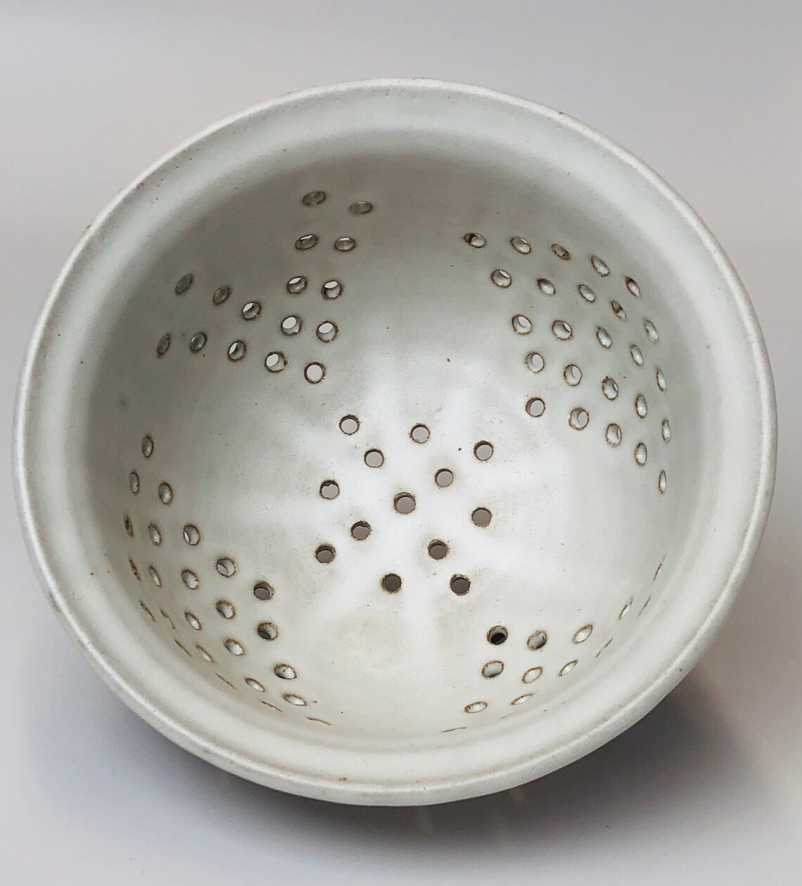 Stoneware Berry Bowl Colander Saucer Etsy