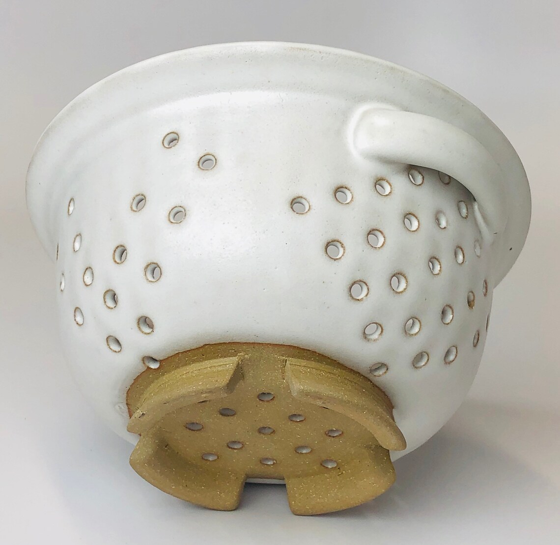 Stoneware Berry Bowl Colander Saucer Etsy