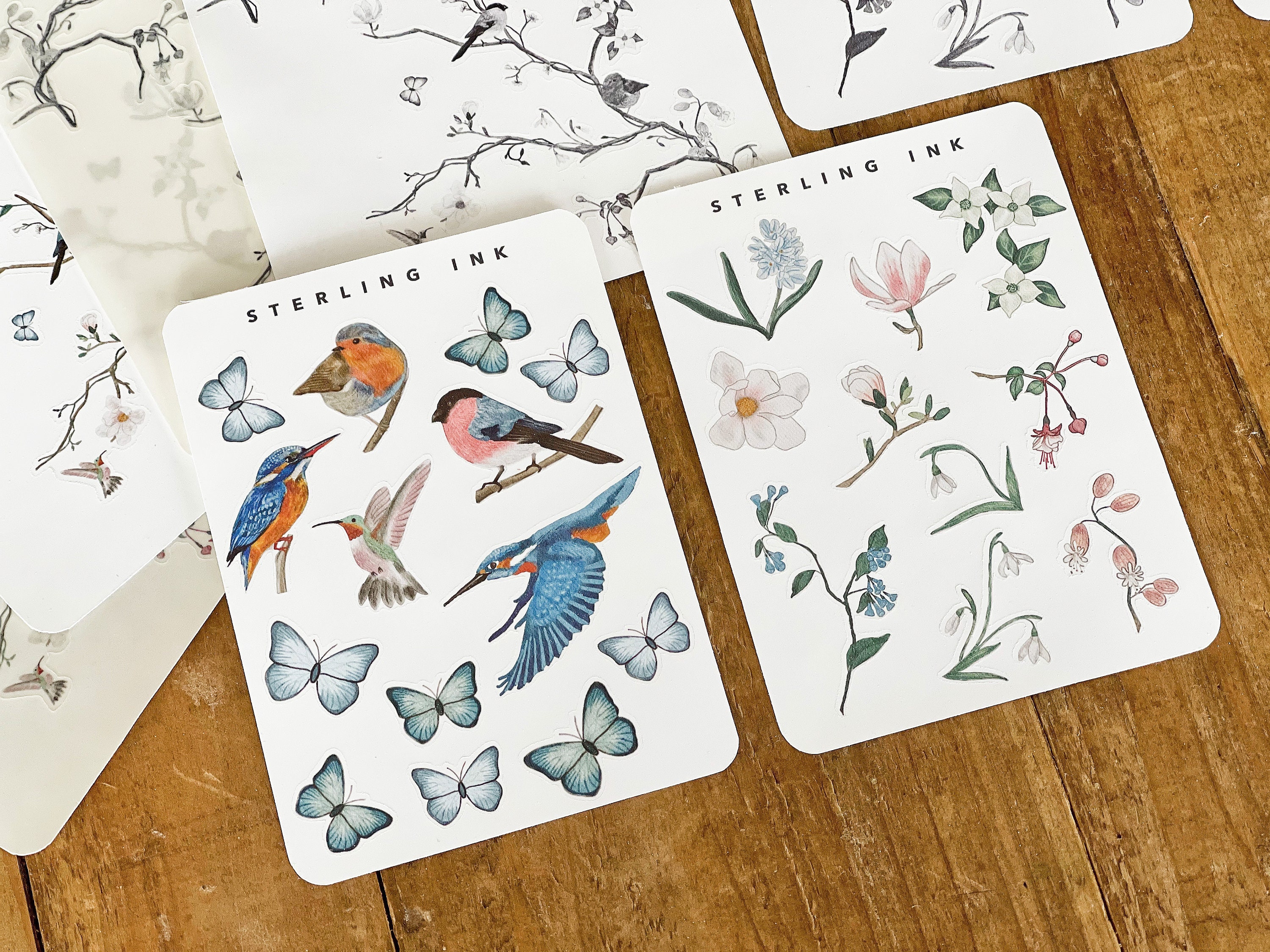 February Chinoiserie Stickers - Elements Stickers (Floral and Birds)