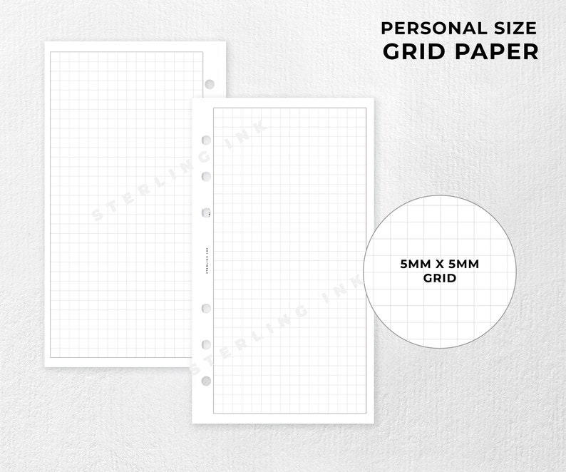 Grid Paper Filofax Personal Size Louis Vuitton MM Agenda | Etsy