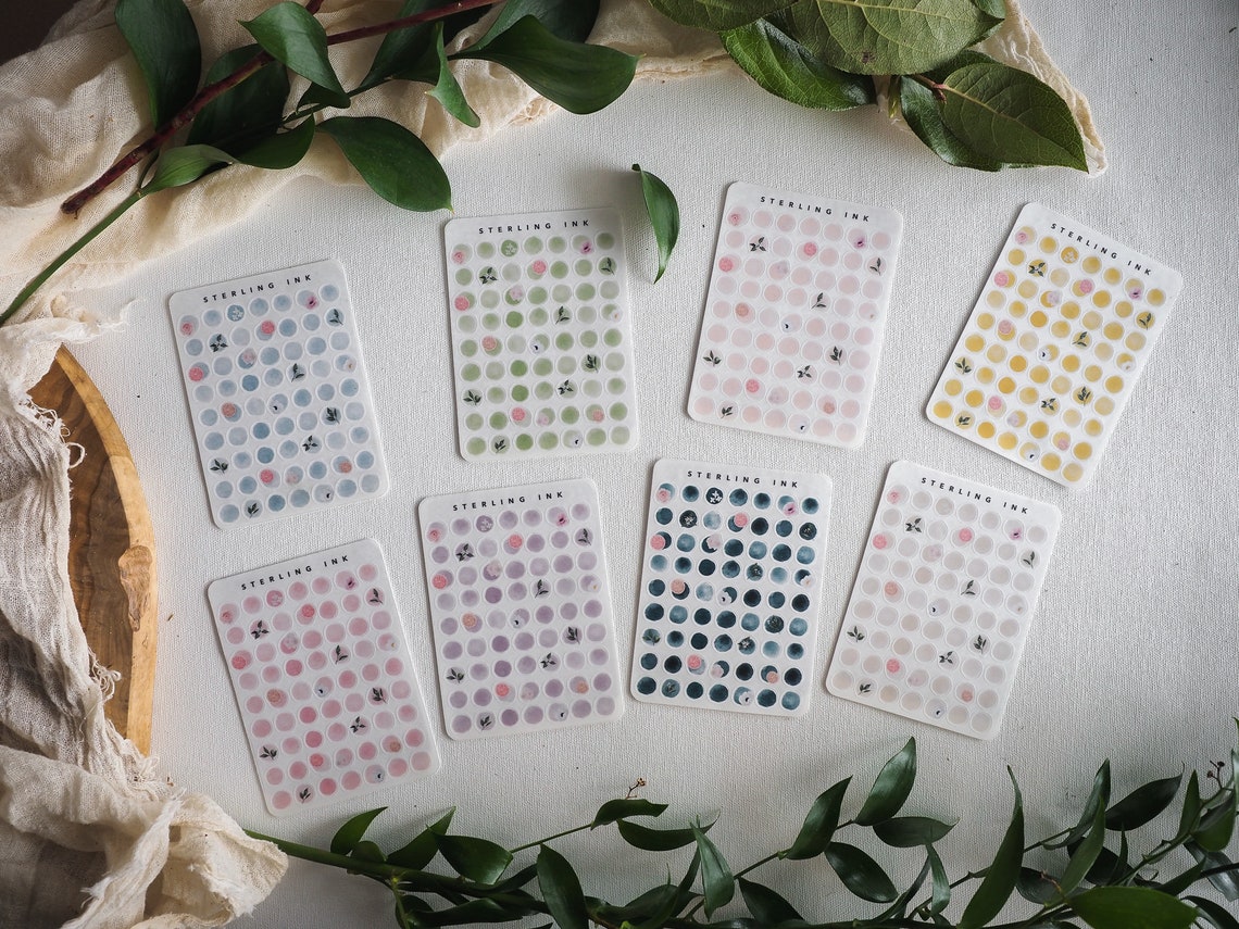 Floral Mini Dot July Orchard Floral Stickers Etsy