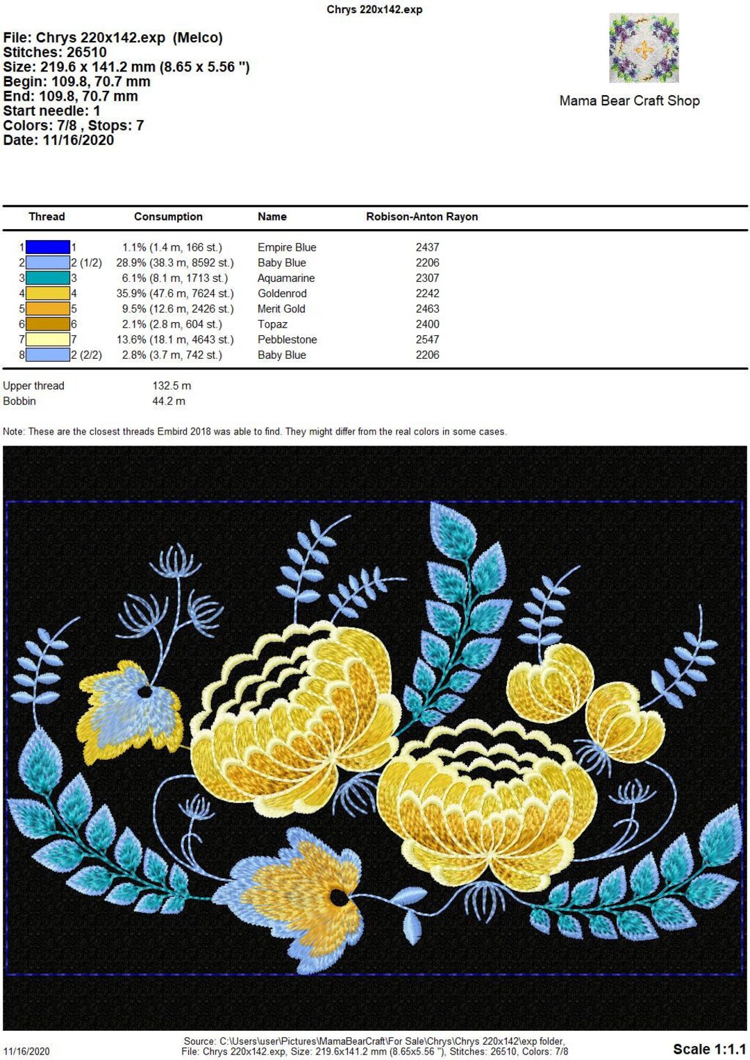 Chrysanthemum Embroidery Design Etsy