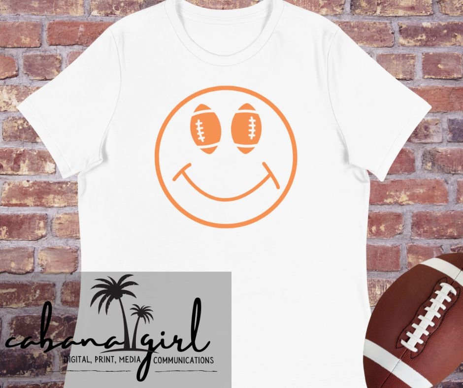 Football Svg Smiley Face Png Football Smiley Face Digital - Etsy