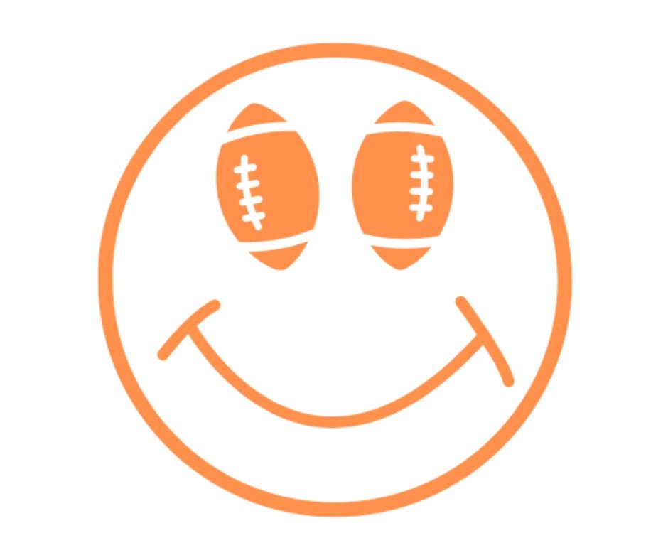 Football Svg Smiley Face Png Football Smiley Face Digital - Etsy