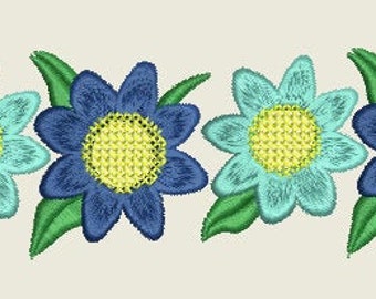 Rustic flower pattern for clutch, spring purse digital design, flower machine embroidery motive