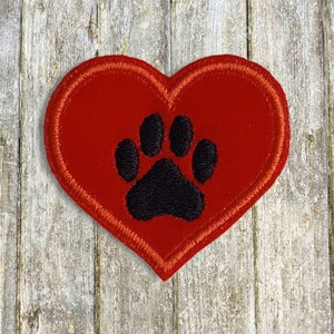 Paw Print Heart Embroidery design, INSTANT DOWNLOAD, Animal Paw Machine Embroidery.