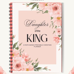 Agenda chrétien confessionnel, fille du roi | PDF imprimable | Écritures selon la version KJV | Journal de prière | Pages de dévotion quotidiennes