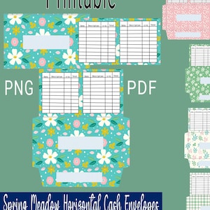 Printable Horizontal Cash Envelopes, Money Envelopes for Budgeting ...