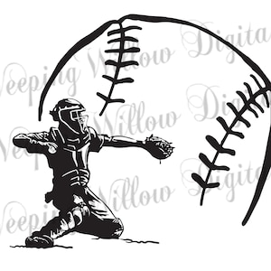 Baseball Catcher SVG, Baseball Quote SVG, SVG files for Cricut, Instant Digital Download, png jpg file, Baseball Obsessed Png
