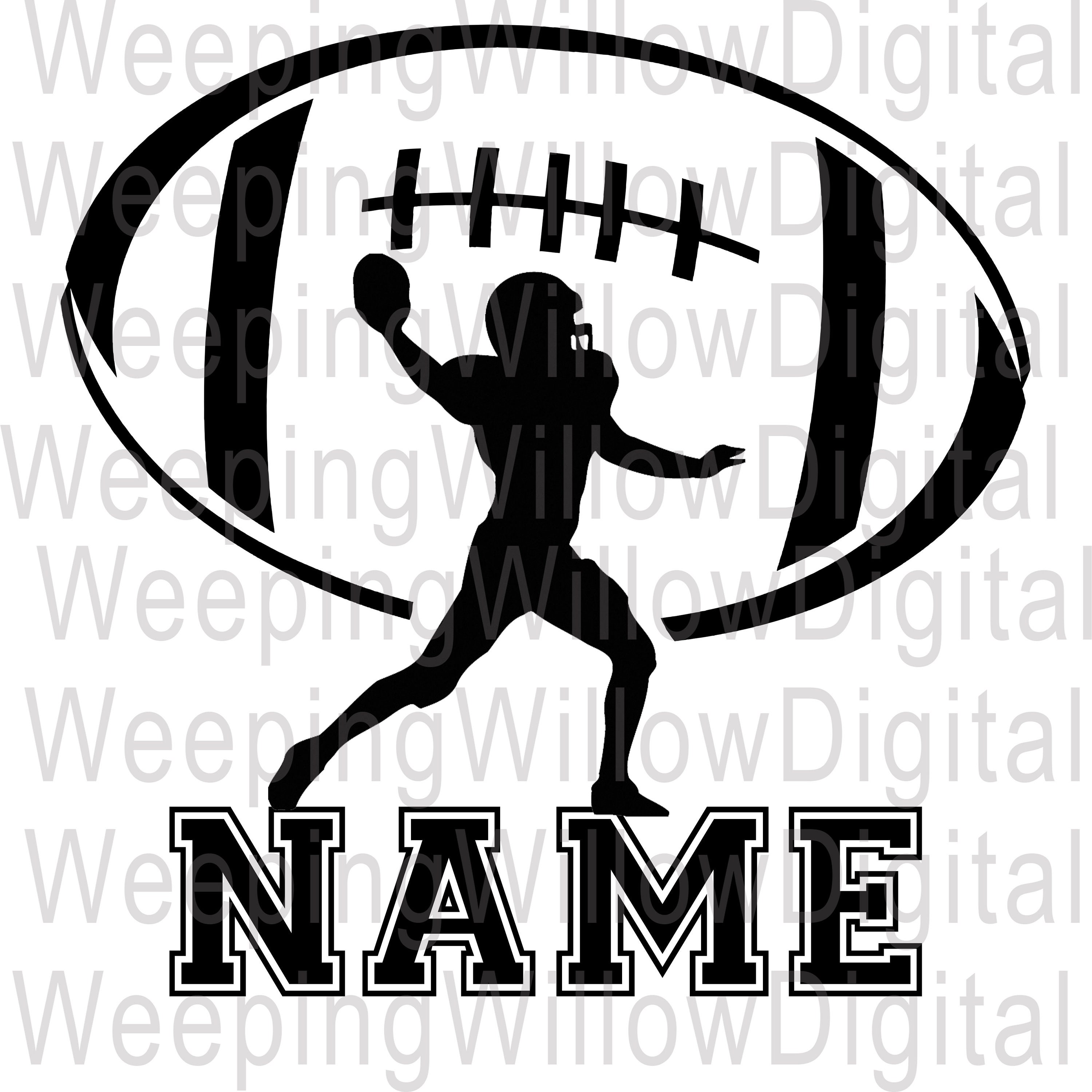 Football Quarterback Back SVG, Cricut Silhouette Cut File, Instant