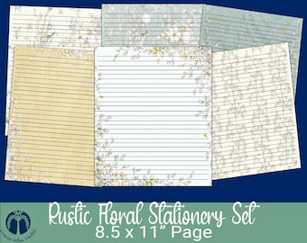 Printable Poppy Stationery Sizes 8.5x11 and A4/lined - Etsy