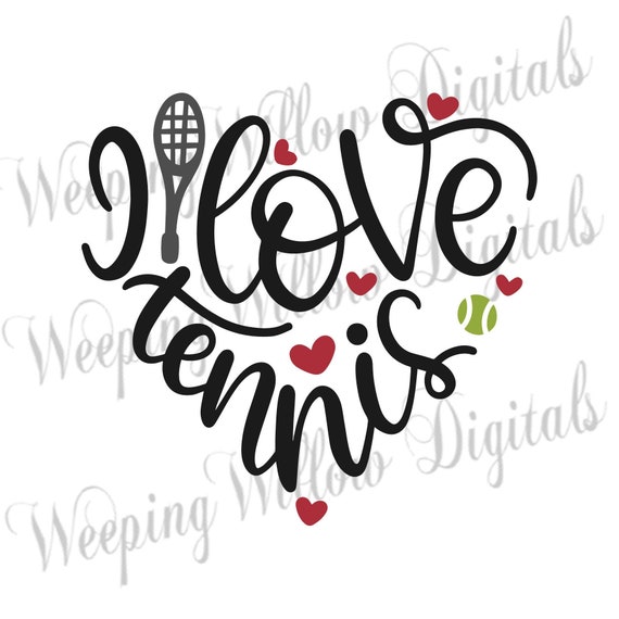 Download I Love Tennis Heart Svg Instant Download Tennis Svg Png Etsy