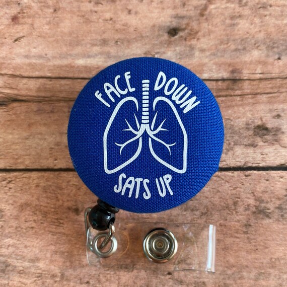 Face Down Sats up Badge Etsy
