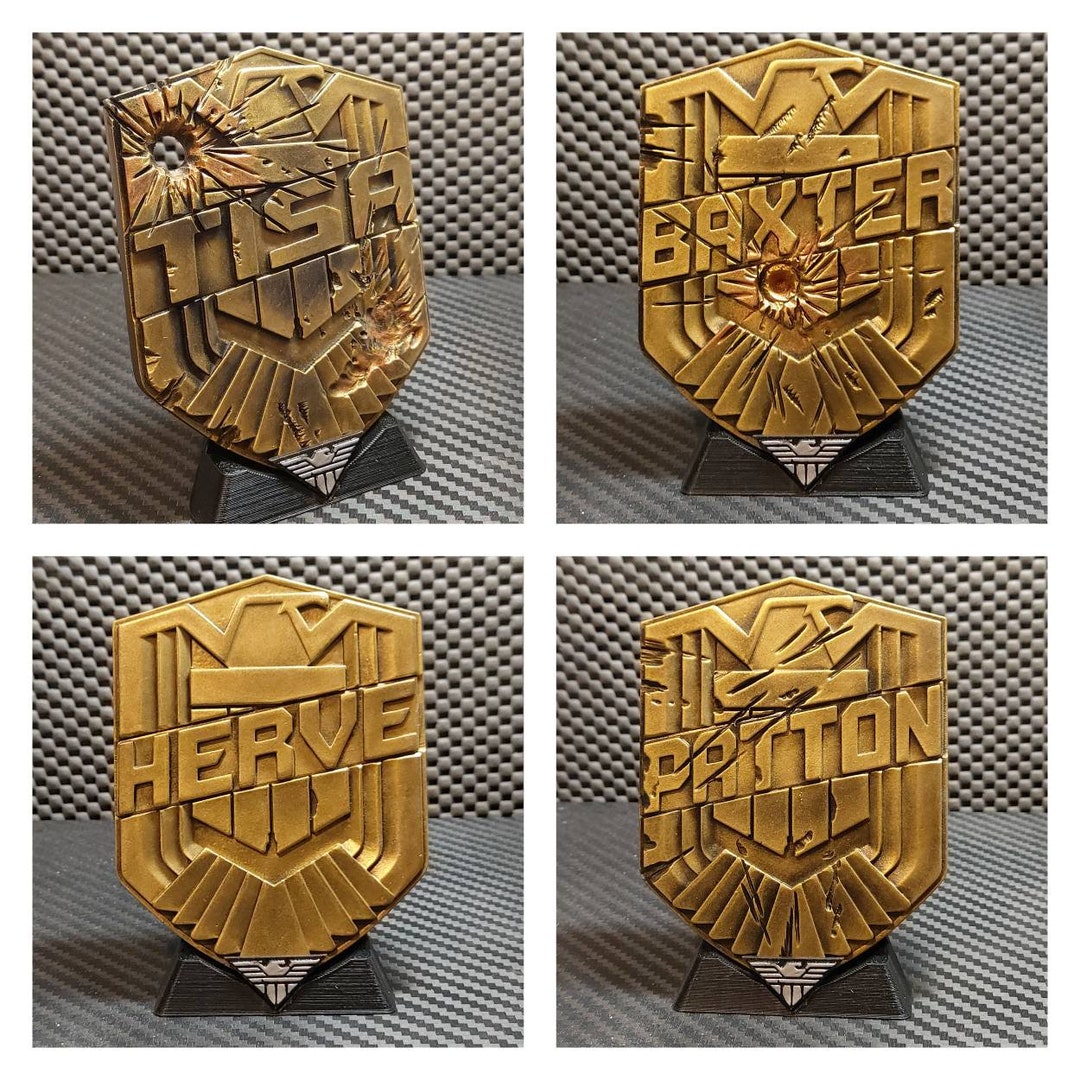 Judge Style Personalised Badges. - Etsy