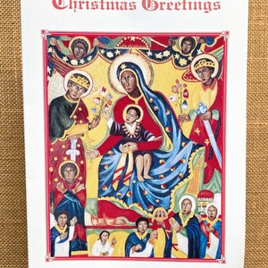 Tarjeta de felicitación Love of the Son de Haile Maskel (1995) - Bendiciones navideñas alegres con excelencia artística e inspiración de fe