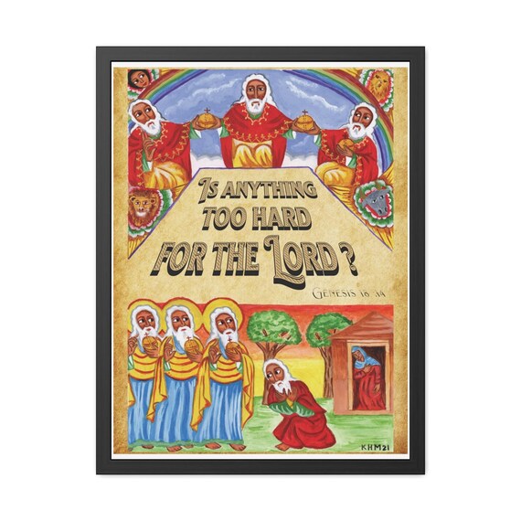 Ethiopian Christian Art Print: Three Men Visit Abraham, Genesis 18