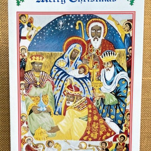 Weihnachtslied von Haile Maskel (1995) Grußkarte - Freudiger Feiertagssegen mit künstlerischer Exzellenz und Glaubensinspiration