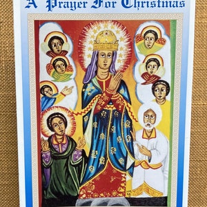 Tarjeta navideña de adoración de Haile Maskel (1995) - Arte cristiano inspirador, impresión de alta calidad, The Black Association of Christian Arts