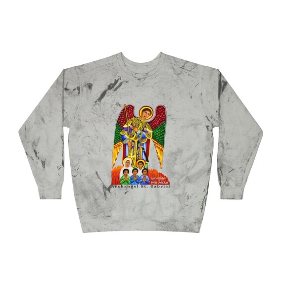 【GRAY】Angevil sweatshirt Archangel St. Gabriel Sweatshirt: Ethiopian Orthodox Christian