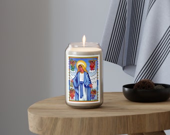 St. Mary Scented Candle for Perpetual Help, Memorare, Theotokos, Protection, Healing, Deliverance Blessed Virgin Mary Candle Gift for family