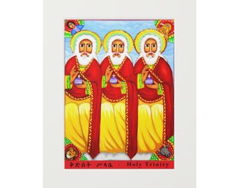 Holy Trinity Ethiopian Orthodox Icon Giclée Print: Framed Christian Art