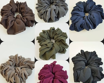 Chiffon Scrunchie Volumizing Hijab big hair tie bun clip Elastic Hair scrunchie Premium Quality