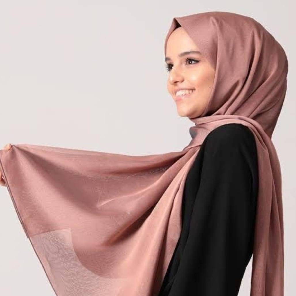 Box hijab luxe mousseline nude