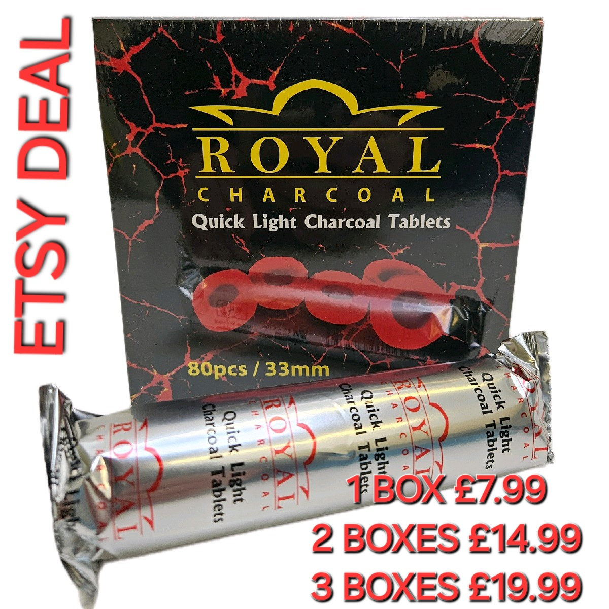 Quick Light Charcoal Tablets for Oud Bakhoor Bukhour Incense