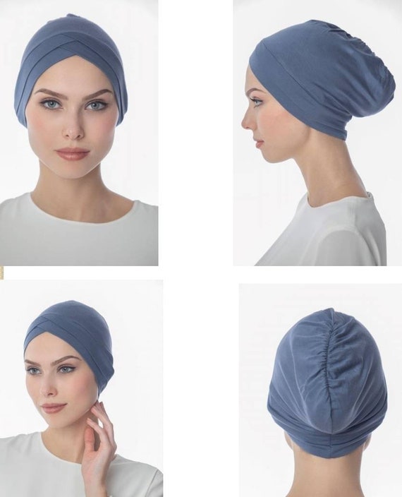 Criss Cross Full Tube Cotton Undercap Bonnet Headwrap/ Boho/ Boho Chic/  Alopecia Cap/ Chemo Cap/ Chemo/hijab Under Cap Bonnet Made in Turkey 