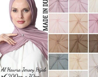 Premium quality Dubai jersey hijab 200cm x 70cm scarf shawl stretchy maxi lycra wrap plain