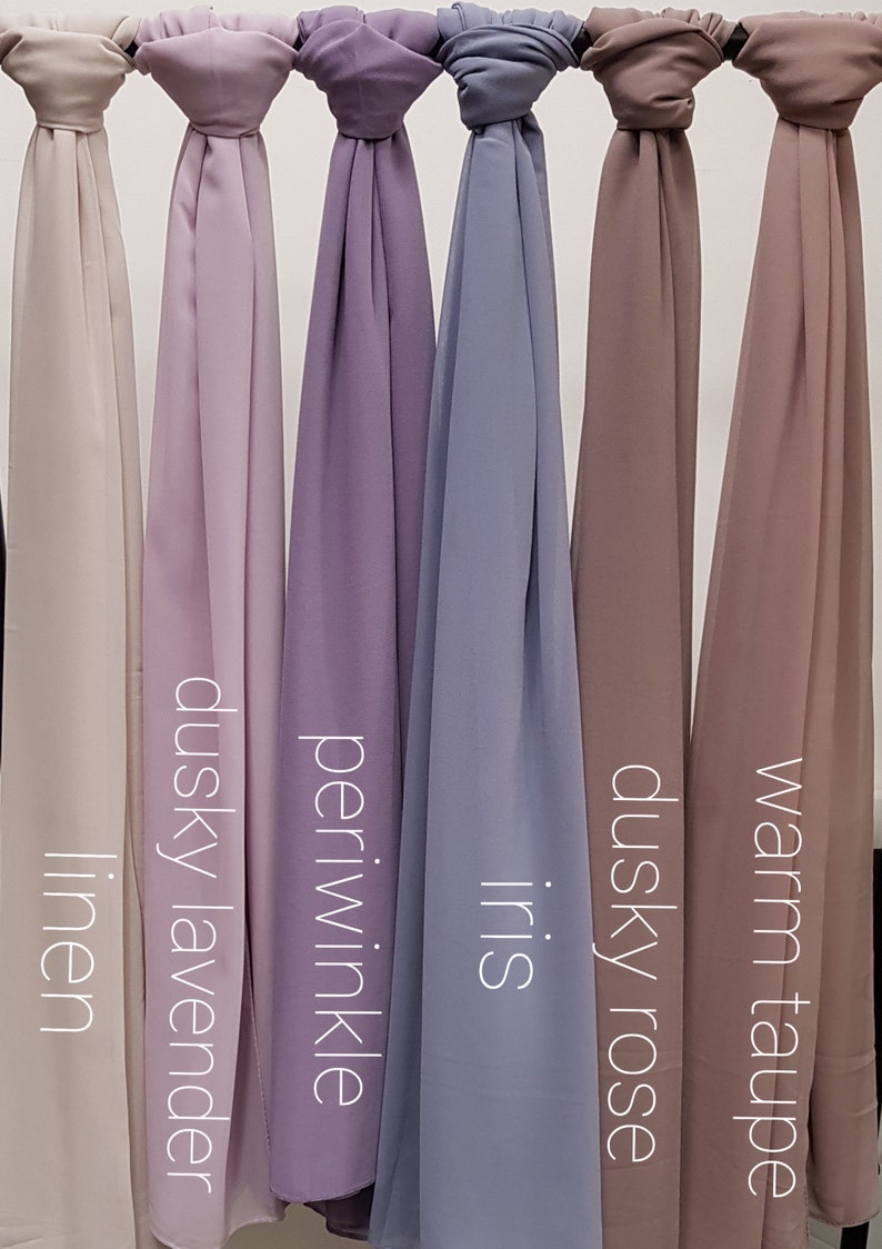 Chiffon Scarf Hijab Soft Premium Quality Sarong Shawl Maxi Plain Wrap Georgette image 4