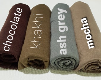 Affordable Everyday Jersey Hijab Scarf Shawl Lycra Warm Wrap