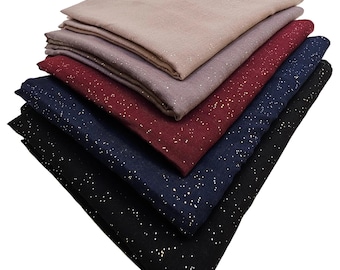 Plain Glitter Hijab Premium Viscose 180cm x 90cm Scarf Sarong Wrap Stole