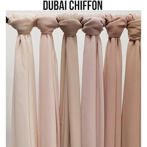 Chiffon Scarf Hijab Soft Premium Quality Sarong Shawl Maxi Plain Wrap Georgette