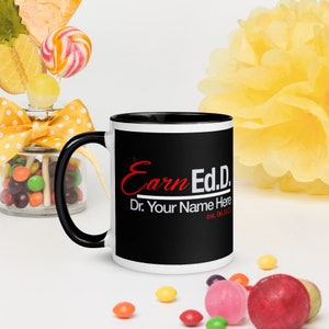 EarnEdD. Tasse mit Farbe innen - kundenspezifische Farben möglich