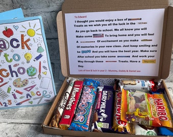 Personalised Back To School Treat Box - New School Year Starting School Chocolate Gift