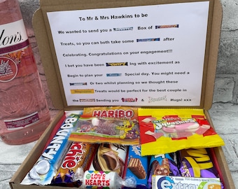 Personalised Engagement Treat Box Gift Chocolate Congratulations