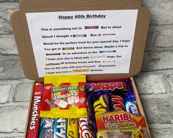 Birthday Treat Box 18th 21st Chocolate Gift - 30th 40th 50th 60th Special Birthday