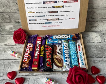 Personalised Valentines Treat Box I Love You Treats Valentines Day Letterbox