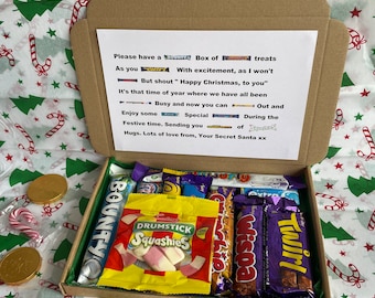 Secret Santa Treat Box Gift Chocolate Sweets Christmas