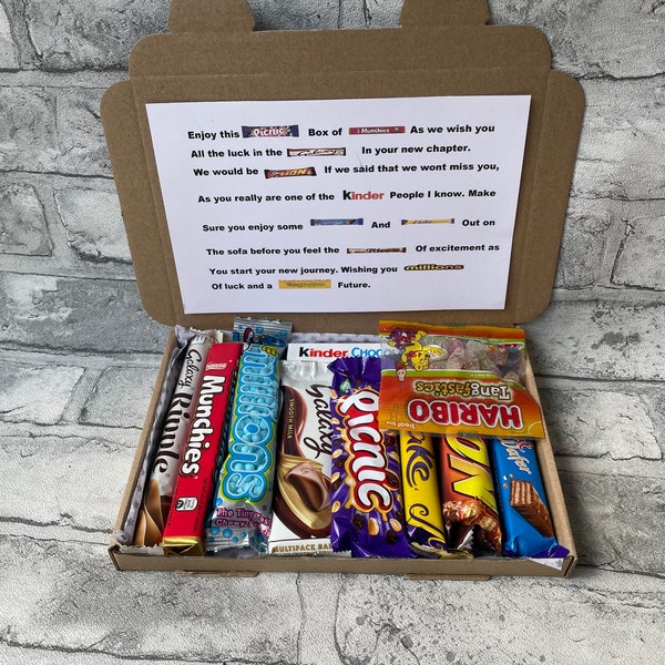 New Job - Leaving Gift Treat Box - Chocolate - Sorry your leaving